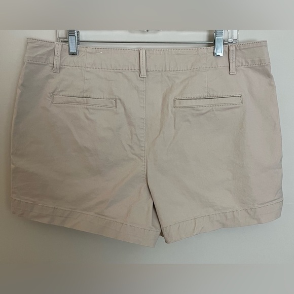 LOFT Women’s Washed Twill 4” Shorts 97% Cotton, Flat Front, Pockets; Size 14 - Picture 2 of 7